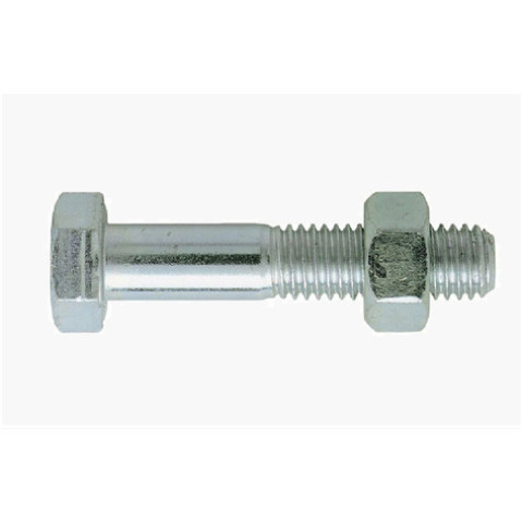 Boulon VISWOOD Tête hexagonale - Ecrou hexagonal acier zingué blanc - Ø 6 x 60/18 mm - Boite de 200 - 9886060