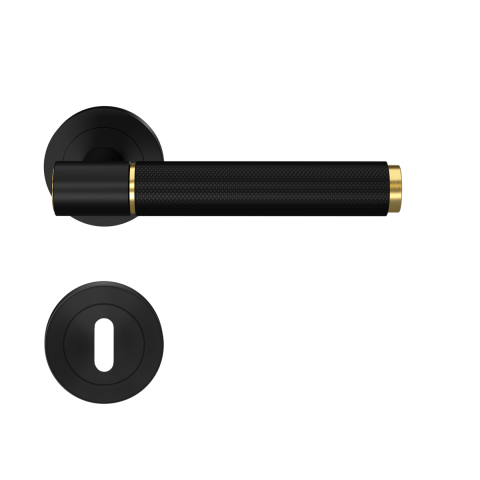 Poignée de porte Studio Select ER90B1 BB0 83 sur rosace 3 pièces - Cosmos noir - C. 7 mm - KARCHER DESIGN - ER90B1 BB0 83