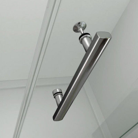 Cabine de douche en verre anticalcaire avec porte pivotante - Dimensions au choix