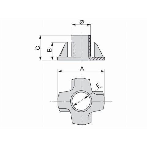 Ecrou à griffe EMUCA M8 – 3006905