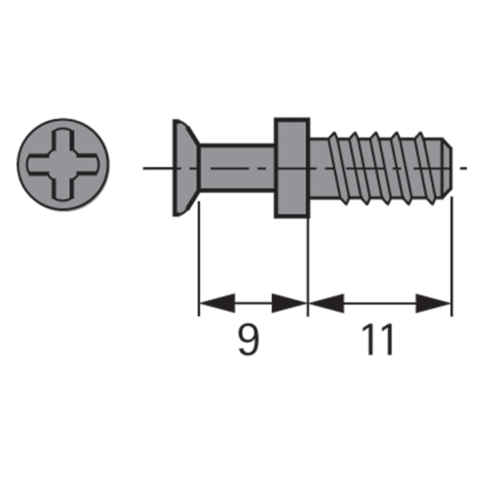 Goujon DU 327 pour VB 21 HETTICH - 25052
