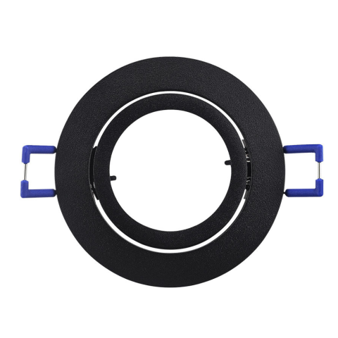 Support de spot rond noir orientable gu10/gu5.3 ip20