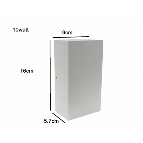 Applique murale led b25 10w ip44 blanc - couleur eclairage : blanc neutre 4000k - 5500k