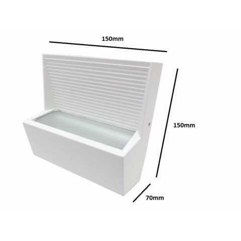 Applique murale led b42 7w ip44 blanc - couleur eclairage au choix