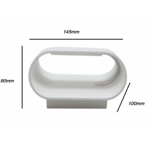 Applique murale led b43 5w ip44 blanc - couleur eclairage au choix