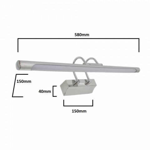 Applique murale led b49 12w ip44 - couleur eclairage au choix