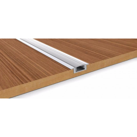 Profilé aluminium 2m couvercle blanc opaque