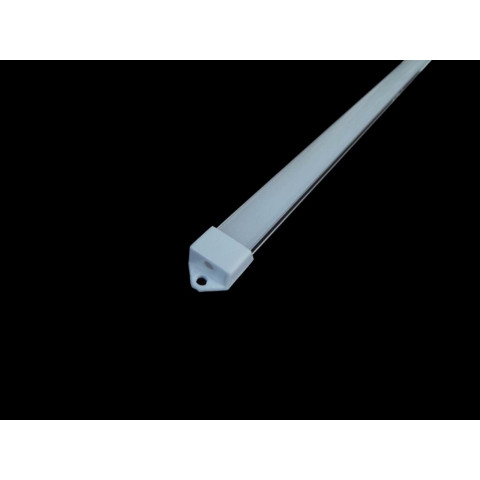 Profilé aluminium 2m couvercle blanc opaque