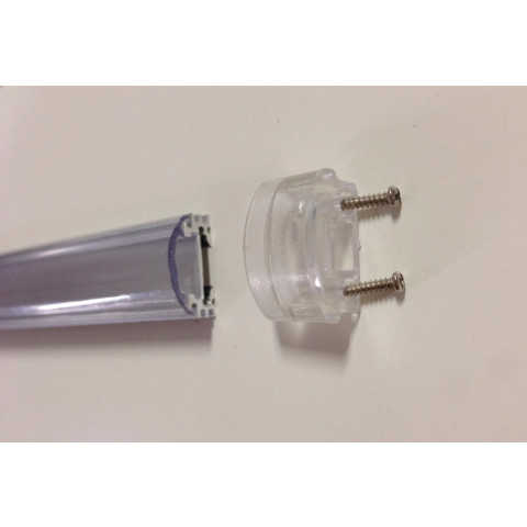 Profilé aluminium 1m couvercle transparent