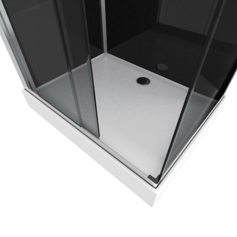Cabine de douche rectangle 110x80x215cm - raven Aurlane - CAB174