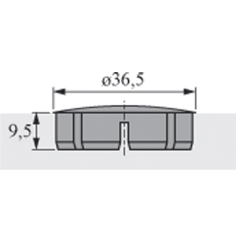 Cache HETTICH pour charnières Intermat - Ø 35 mm - Brun - 25205