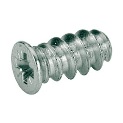 Vis euro de fixation Ø 6.3x10.5 mm HETTICH - Tête fraisée plate - Empreinte PZ - Acier zingué - 51264