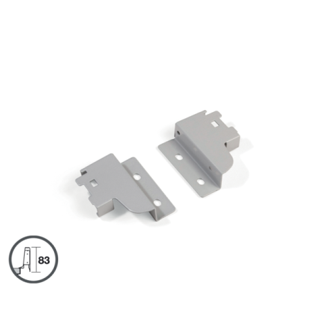 Fixations pour côté - hauteur 141 mm - finition alu - pour tiroir 1 réhausse - 3006625