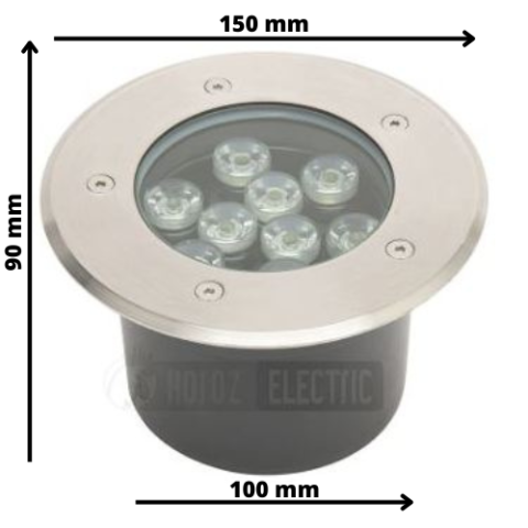 Lot de 5 spots led encastrables étanches 9w 900lm 4000k ip67