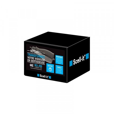 Kit adaptateur visseuse en sertisseuse écrous m3 à m8 scell-it - nutdrill-kit