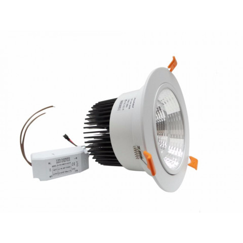 Downlight spot encastrable led rond orientable 18w 80 - couleur eclairage au choix