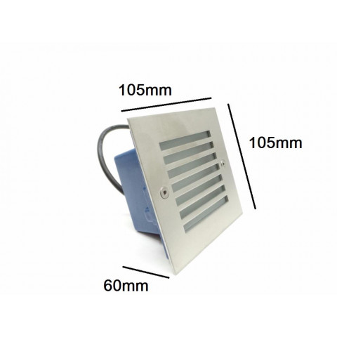Encastré mural led f86 7w ip44 - couleur eclairage : blanc neutre 4000k - 5500k