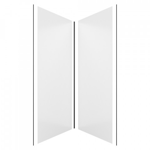 Pack panneaux muraux blanc en aluminium avec profilé d'angle et de finition noir mat - 90 x 90cm - wall'it blanc 90x90 Aurlane - FAC402