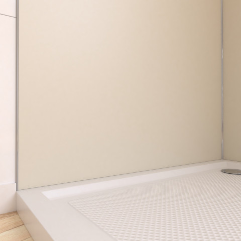 Panneau mural de douche ivoire en aluminium - 90 x 210 cm - wall'it ivoire 90 Aurlane - FAC704