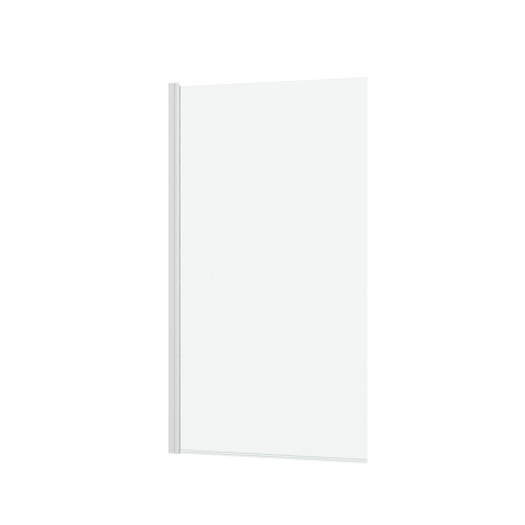 Pare-baignoire rabattable 70x130cm - profilé blanc mat - verre trempé 4mm - elementary