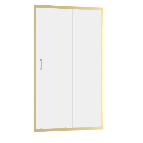 Porte de douche Coulissante 120x200cm - Profilés Or Doré Brossé - Verre Trempé 6mm - GOLDY CRUSH Aurlane - FAC957
