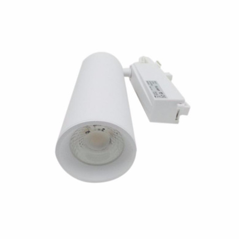 Spot led sur rail 40w binaire triphasé blanc - couleur eclairage au choix