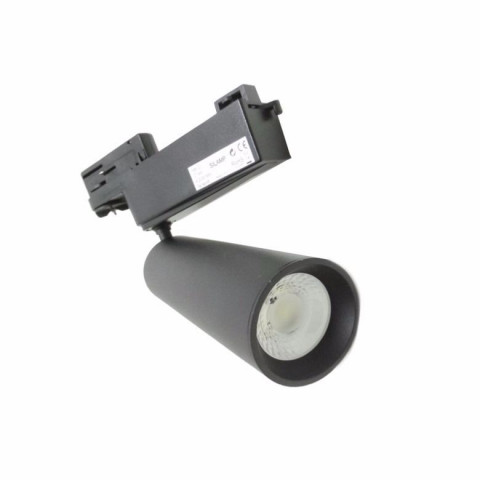Spot led sur rail 30w binaire triphasé blanc - couleur eclairage au choix