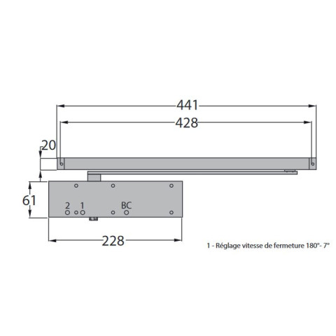 Plaque support GROOM 3400/3500DIN - GR349009