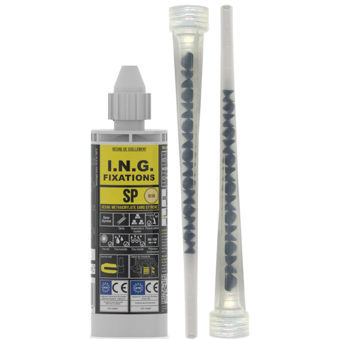 Cartouche résine scellement méthacrylate sp ing fixations - 170 ml - gris - a050025