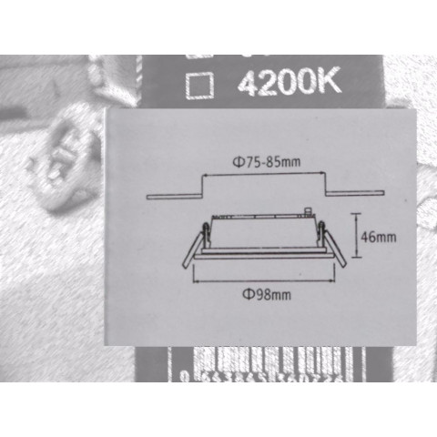 Spot encastrable led cob 7w 80 rond - couleur eclairage au choix