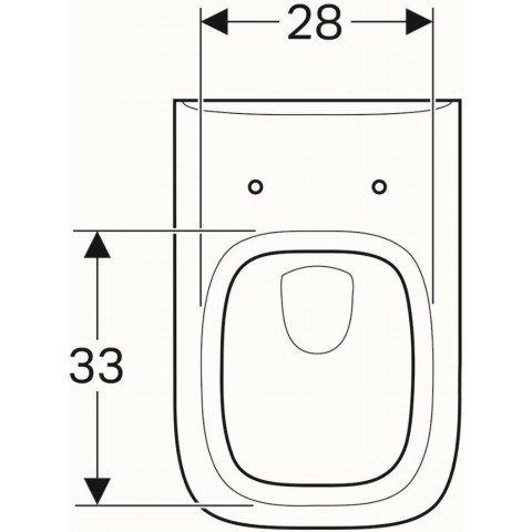 WC suspendu GEBERIT Renova Standard - Avec bride - 360x340x540 mm - 202150000