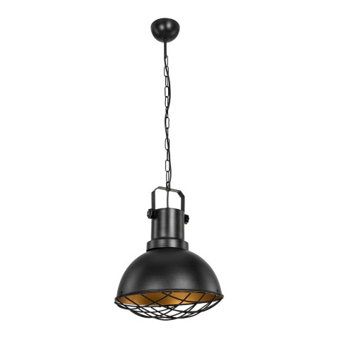 Lustre lampe lumière suspendu suspension en métal 96 cm e27 noir / laiton helloshop26 03_0007432