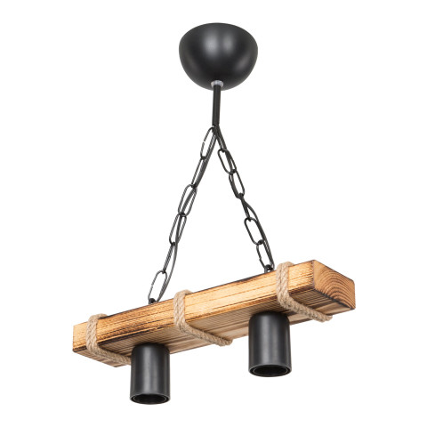 Lustre lampe lumière suspendu suspension hemel en métal bois corde de jute hauteur 44 cm 2 x e27 helloshop26 03_0007493