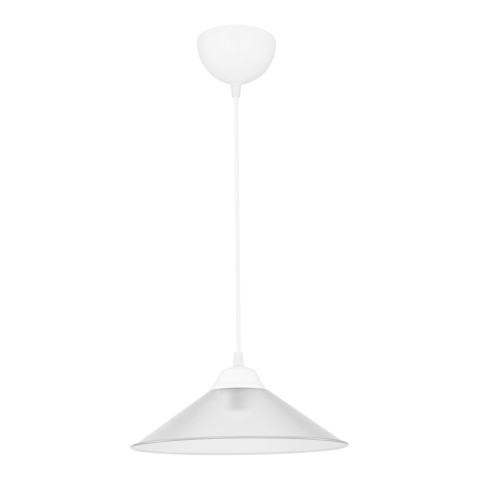 Lustre lampe lumière suspendu suspension en plastique hauteur 48 cm e27 blanc / transparent helloshop26 03_0007498