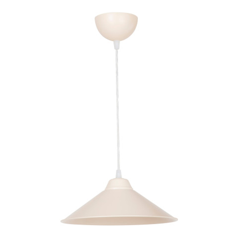 Lustre lampe lumière suspendu suspension hereford en plastique hauteur 48 cm e27 blanc / crème helloshop26 03_0007497