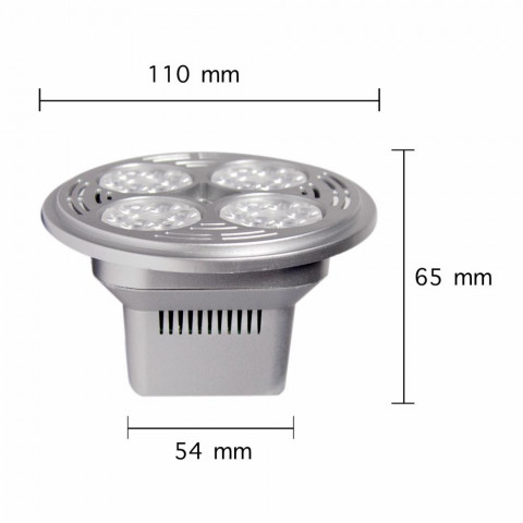 Ampoule led ar111 30w 220v 80 - couleur eclairage au choix