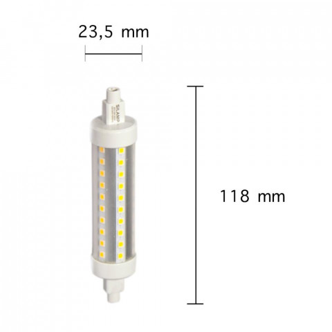 Ampoule led r7s 118mm smd2835 10w 220v 60led 360 - couleur eclairage au choix