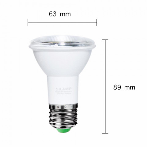 Ampoule led e27 par20 6w 220v 120 - couleur eclairage au choix