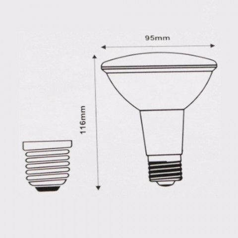 Ampoule led e27 par30 10w 220v 120 - couleur eclairage au choix