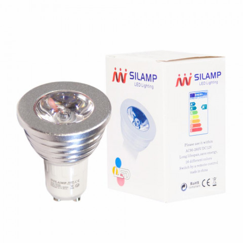 Ampoule led gu10 m1 rgb 3w 220v 80