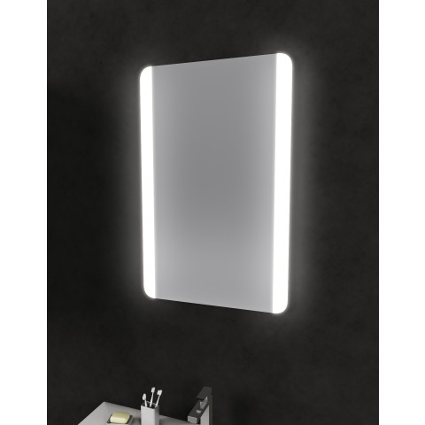 Miroir salle de bain led auto-éclairant border lines 70x45