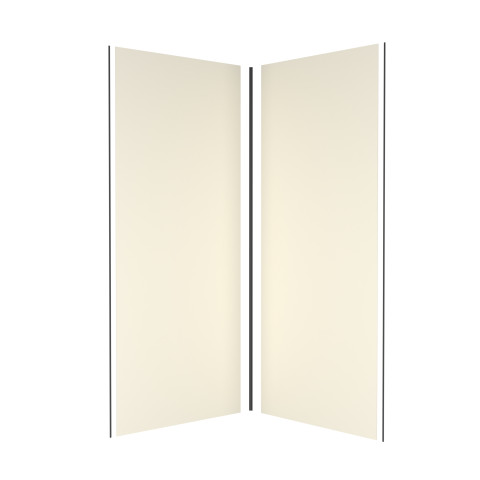 Pack panneaux muraux wall'it ivoire - 90x90x210cm + 2 profilés de finition noir mat + 1 profilé d'angle noir mat Aurlane - PACP255