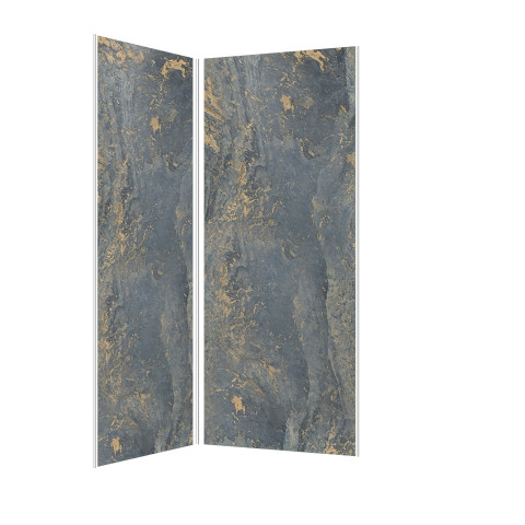 2 panneaux muraux pierre 90x210cm 'venus' + profilés d'angle et finition chromés - stone'it Aurlane - PACP275