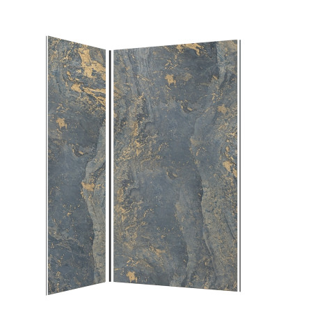 2 panneaux muraux pierre 90+120x210cm 'venus' + profilés d'angle et finition noirs - stone'it Aurlane - PACP278