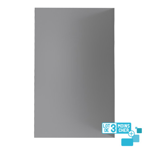 Lot de 3 panneaux muraux pour salle de bains en aluminium gris - 120x210cm - wall'it