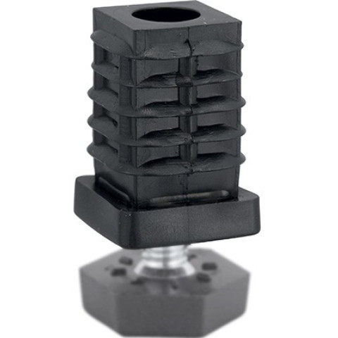 Embout carrée AVL - plastique et filetée M10 25x25 - 37525/10