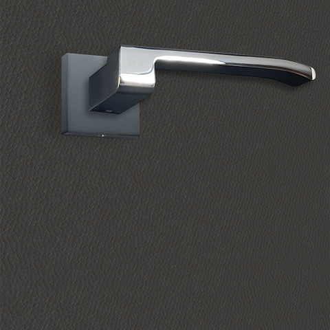 Poignée de porte design finition aspect noir et chrome brillant aurelia - katchmee