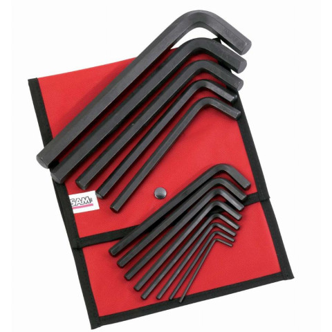 Trousse 13 clés males coudees courtes SAM - 62TR13