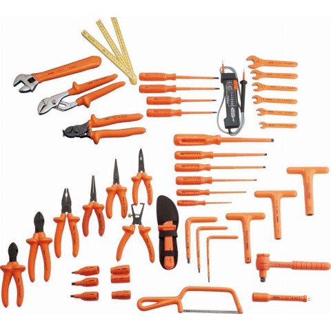 Caisse textile 30l avec 45 outils isoles 1000v SAM - Z45TVS