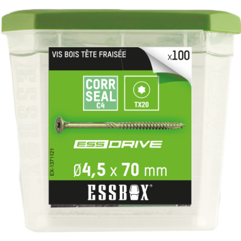 Vis essbox scell-it à bois - ø4,5 mm x 70 mm - boite de 100 - ex-1371121